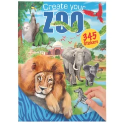 Depesche 11416 Create Your ZOO Malbuch Mit Stickern Kreativbuch Aufkleberspaß