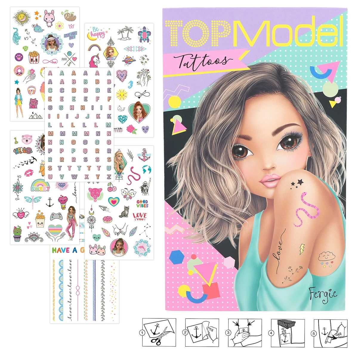 Depesche 11582 TOPModel Tattooblock 6 Bögen Temporäre Tattoos Mit Tollen Motiven 1 Depesche 11582 TOPModel Tattooblock 6 Bögen Temporäre Tattoos Mit Tollen Motiven