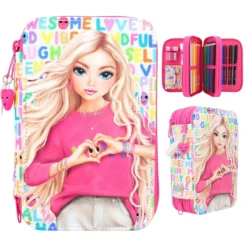 Depesche 11970 TOPModel 3-Fach Federtasche SELFLOVE Christy Good Vibes Wörter