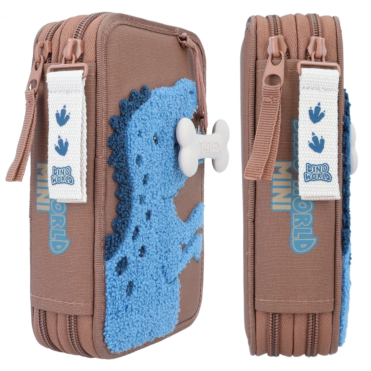 Depesche 12008 Dino World 2-Fach Federtasche Braun DINO Mini Dinosaurier T-Rex 3 Depesche 12008 Dino World 2-Fach Federtasche Braun DINO Mini Dinosaurier T-Rex – Bild 3