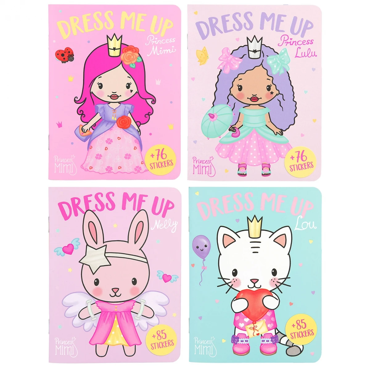 Depesche 12014 Princess Prinzessin Mimi Mini Dress Me Up Stickerbuch 4er SET Kreativbuch 1 Depesche 12014 Princess Prinzessin Mimi Mini Dress Me Up Stickerbuch 4er SET Kreativbuch