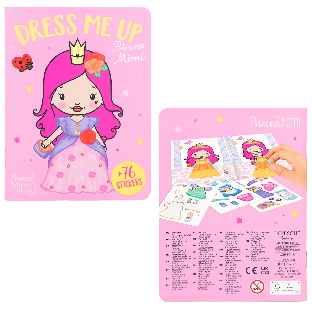 Depesche 12014 Princess Prinzessin Mimi Mini Dress Me Up Stickerbuch 4er SET Kreativbuch 3 Depesche 12014 Princess Prinzessin Mimi Mini Dress Me Up Stickerbuch 4er SET Kreativbuch – Bild 3