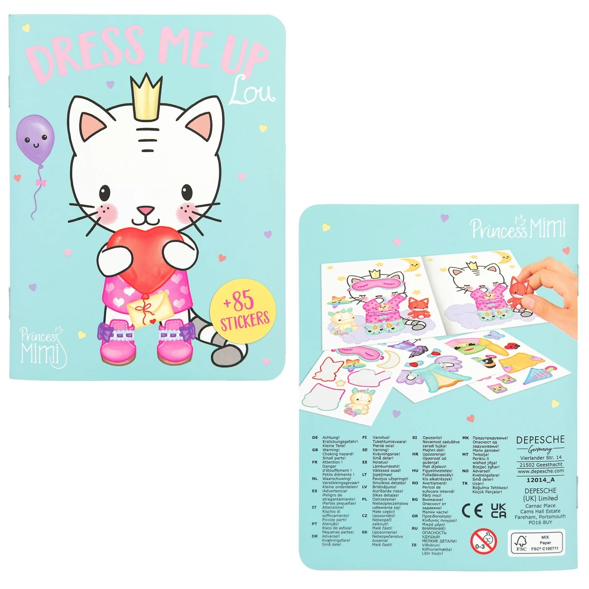 Depesche 12014 Princess Prinzessin Mimi Mini Dress Me Up Stickerbuch 4er SET Kreativbuch 5 Depesche 12014 Princess Prinzessin Mimi Mini Dress Me Up Stickerbuch 4er SET Kreativbuch – Bild 5