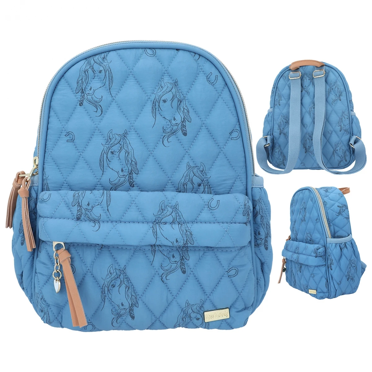 Depesche 12026 Pferd Miss Melody Rucksack BLUE QUILT Blau Gesteppt Freizeit 1 Depesche 12026 Pferd Miss Melody Rucksack BLUE QUILT Blau Gesteppt Freizeit