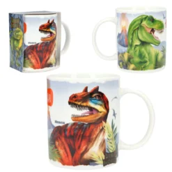 Depesche 12030 DINO World Becher Tasse Porzellan 320ml Dinosaurier T-Rex Allosaurus