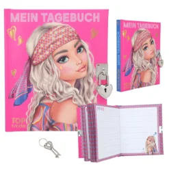 Depesche 12053 TOPModel Tagebuch Mit Schloss SEVENTIES Candy Pink Hippie