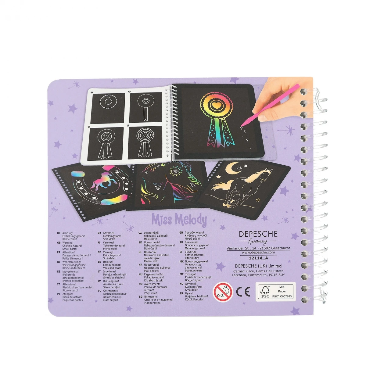 Depesche 12114 Pferd Miss Melody Mini Magic Scratch Book Kratzbilder Kreativbuch 5 Depesche 12114 Pferd Miss Melody Mini Magic Scratch Book Kratzbilder Kreativbuch – Bild 5