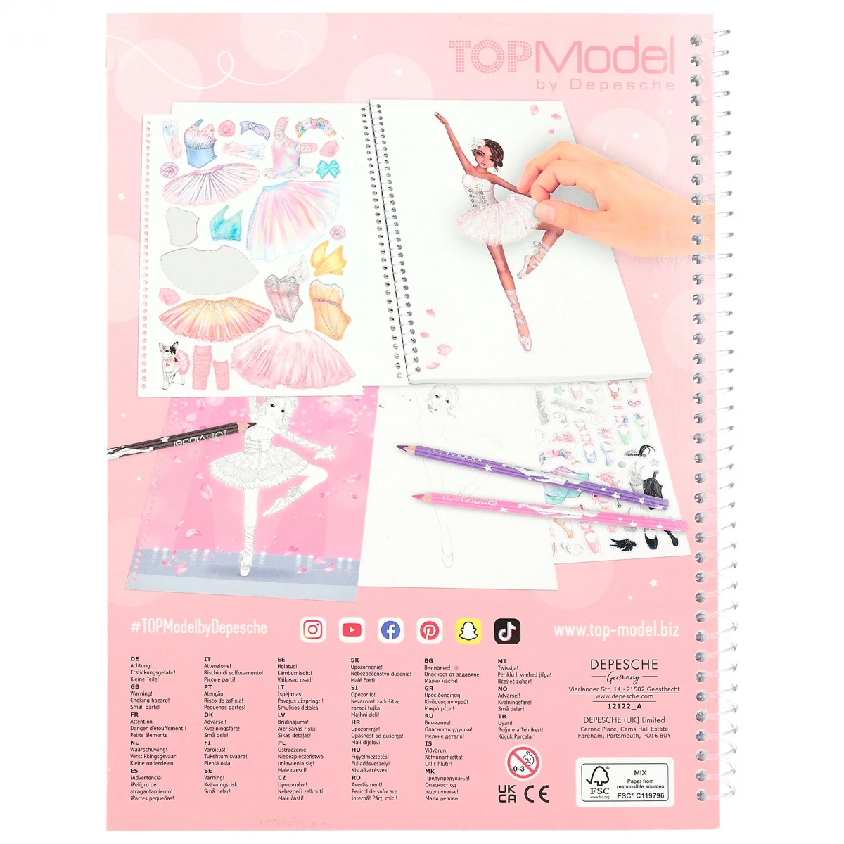 Depesche 12122 Create Your TOPModel Malbuch Mit Stickern BALLET Ballett +Sticker 8 Depesche 12122 Create Your TOPModel Malbuch Mit Stickern BALLET Ballett +Sticker – Bild 8