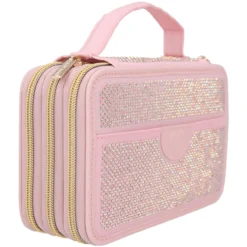 Depesche 12167 TOPModel 3-Fach Federtasche GLAM Rosé Glitzersteinchen + Henkel -Nicii Plusch Geschaft 0012167 0012167 12167 4 image zoom
