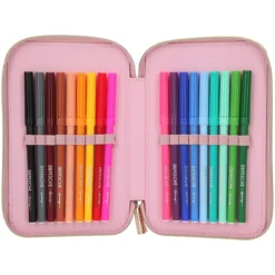 Depesche 12167 TOPModel 3-Fach Federtasche GLAM Rosé Glitzersteinchen + Henkel -Nicii Plusch Geschaft 0012167 0012167 12167 7 image zoom