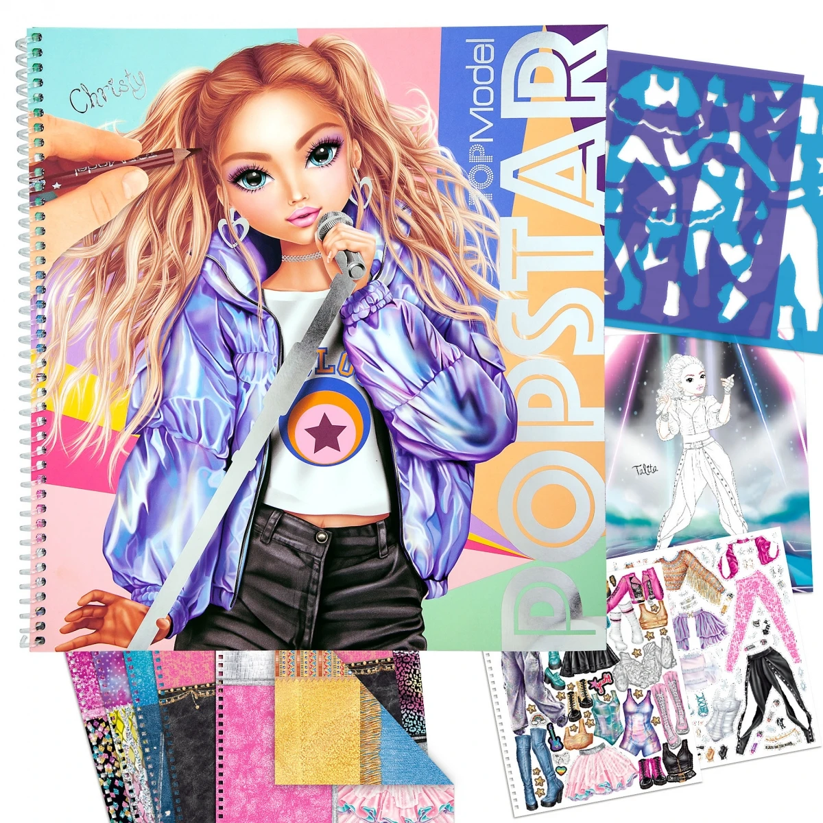 Depesche 12228 TOPModel POPSTAR Malbuch Kreativbuch Mit Sticker & Stoff 1 Depesche 12228 TOPModel POPSTAR Malbuch Kreativbuch Mit Sticker & Stoff
