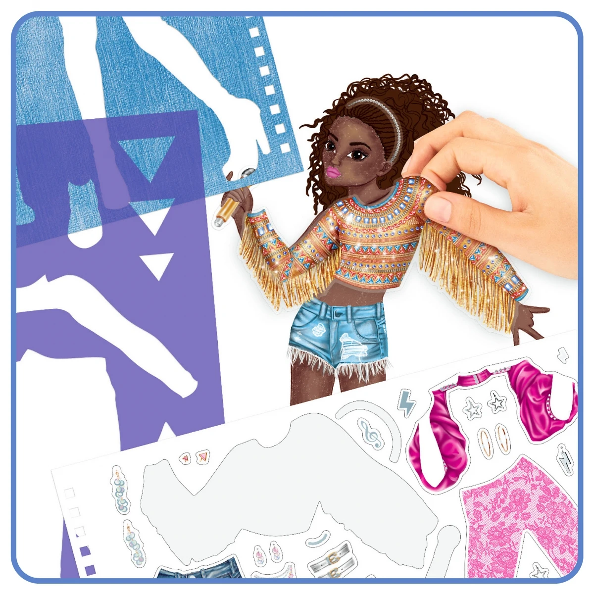 Depesche 12228 TOPModel POPSTAR Malbuch Kreativbuch Mit Sticker & Stoff 5 Depesche 12228 TOPModel POPSTAR Malbuch Kreativbuch Mit Sticker & Stoff – Bild 5