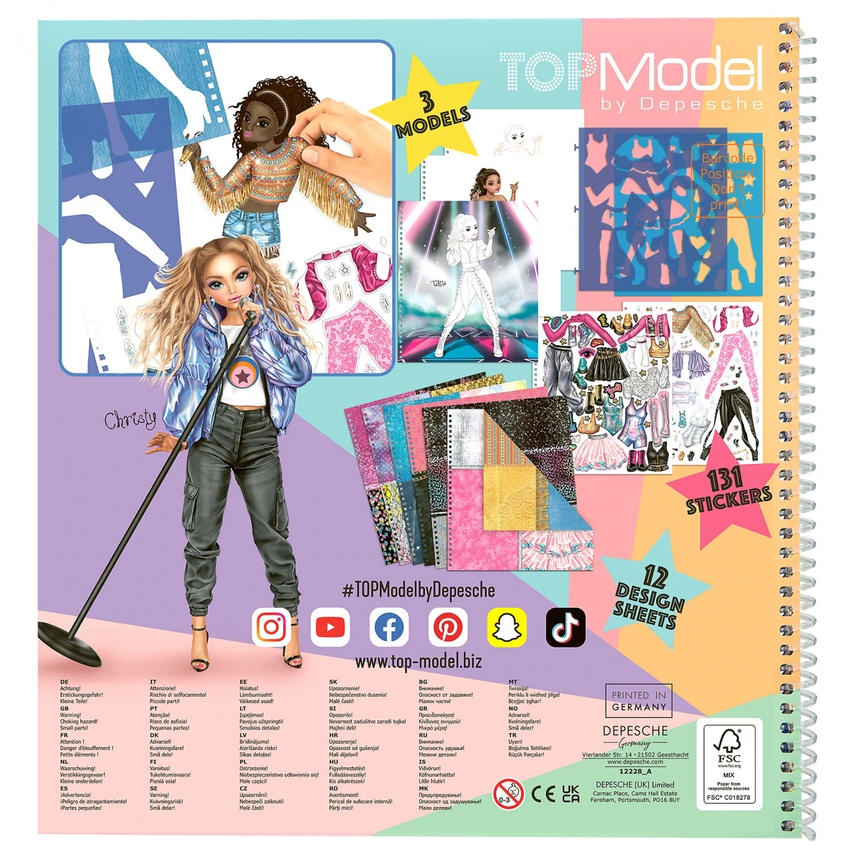 Depesche 12228 TOPModel POPSTAR Malbuch Kreativbuch Mit Sticker & Stoff 7 Depesche 12228 TOPModel POPSTAR Malbuch Kreativbuch Mit Sticker & Stoff – Bild 7