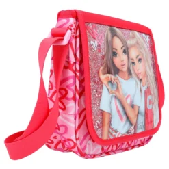 Depesche 12237 TOPModel Kleine Umhängetasche ONE LOVE Rot-rosa Herzen + Glitzer -Nicii Plusch Geschaft 0012237 0012237 12237 3 image zoom