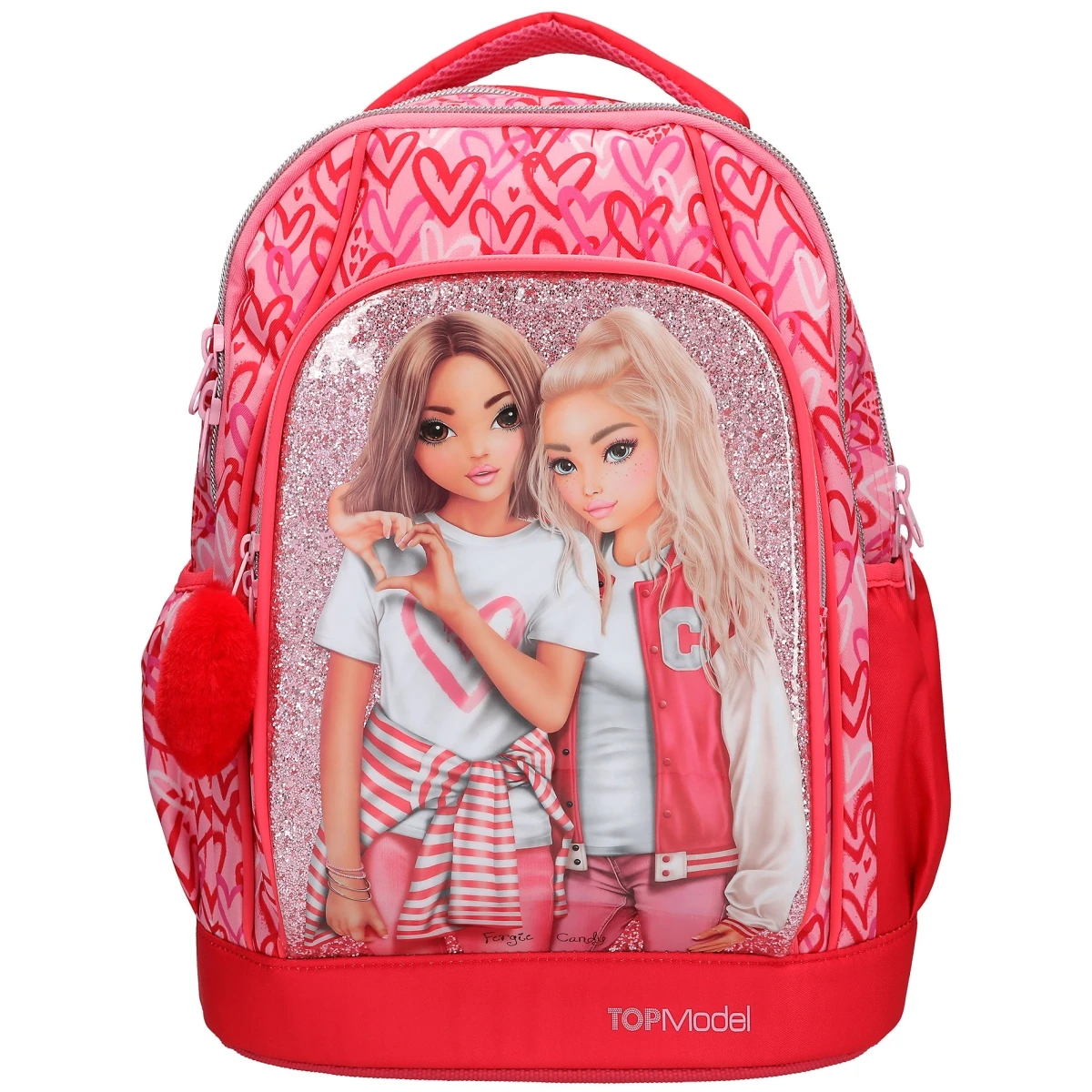 Depesche 12238 TOPModel Schulrucksack ONE LOVE Rot-rosa Herzen Und Glitzer 2 Depesche 12238 TOPModel Schulrucksack ONE LOVE Rot-rosa Herzen Und Glitzer – Bild 2