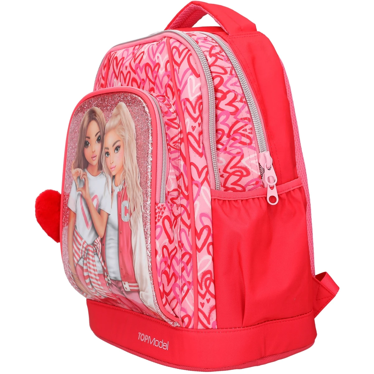 Depesche 12238 TOPModel Schulrucksack ONE LOVE Rot-rosa Herzen Und Glitzer 3 Depesche 12238 TOPModel Schulrucksack ONE LOVE Rot-rosa Herzen Und Glitzer – Bild 3