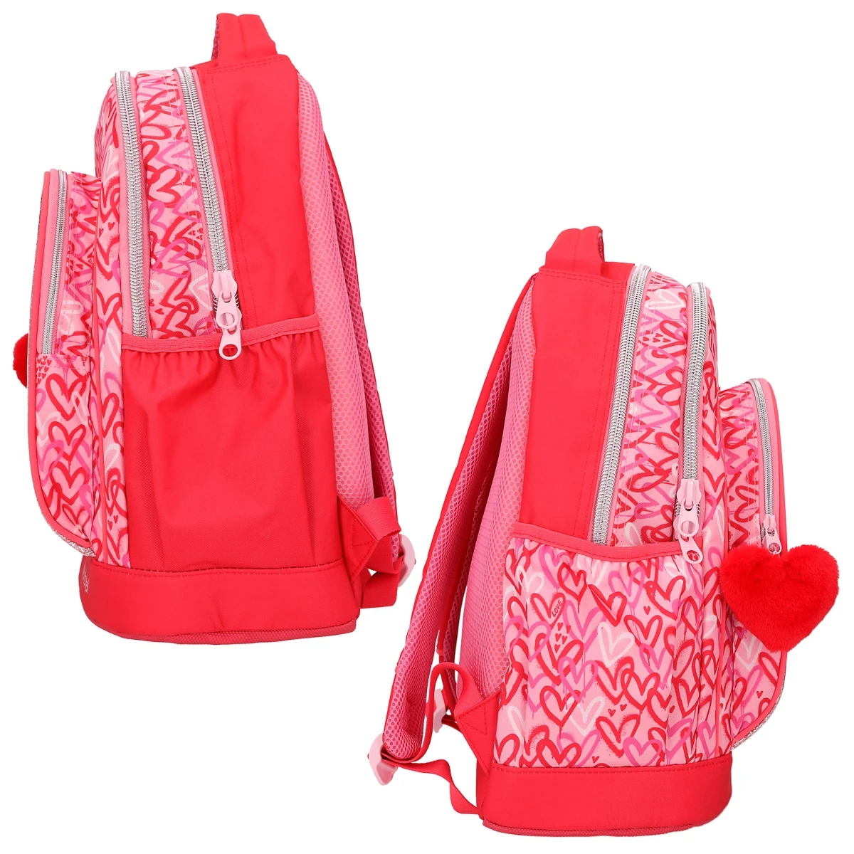 Depesche 12238 TOPModel Schulrucksack ONE LOVE Rot-rosa Herzen Und Glitzer 4 Depesche 12238 TOPModel Schulrucksack ONE LOVE Rot-rosa Herzen Und Glitzer – Bild 4