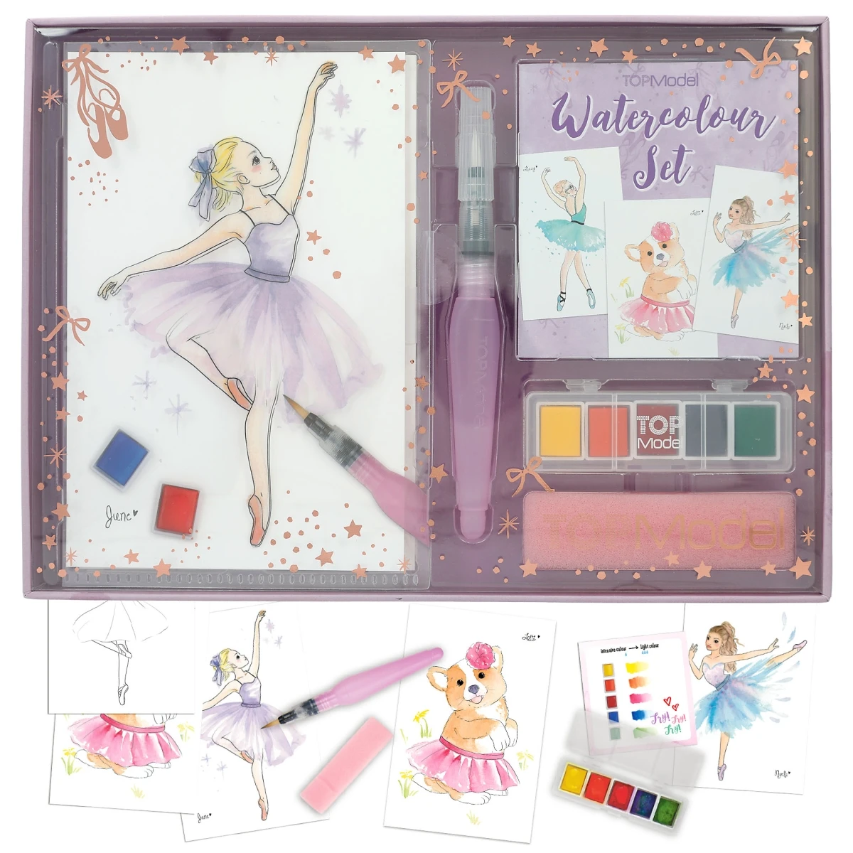 Depesche 12248 TOPModel Watercolour Set BALLET Ballett Aquarellpapier Kreativset 1 Depesche 12248 TOPModel Watercolour Set BALLET Ballett Aquarellpapier Kreativset