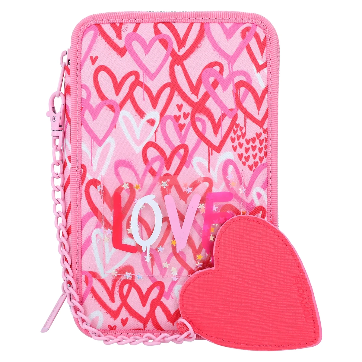 Depesche 12258 TOPModel 3-Fach Federtasche Mit PU Herz ONE LOVE Rot-rosa Herzen 3 Depesche 12258 TOPModel 3-Fach Federtasche Mit PU Herz ONE LOVE Rot-rosa Herzen – Bild 3