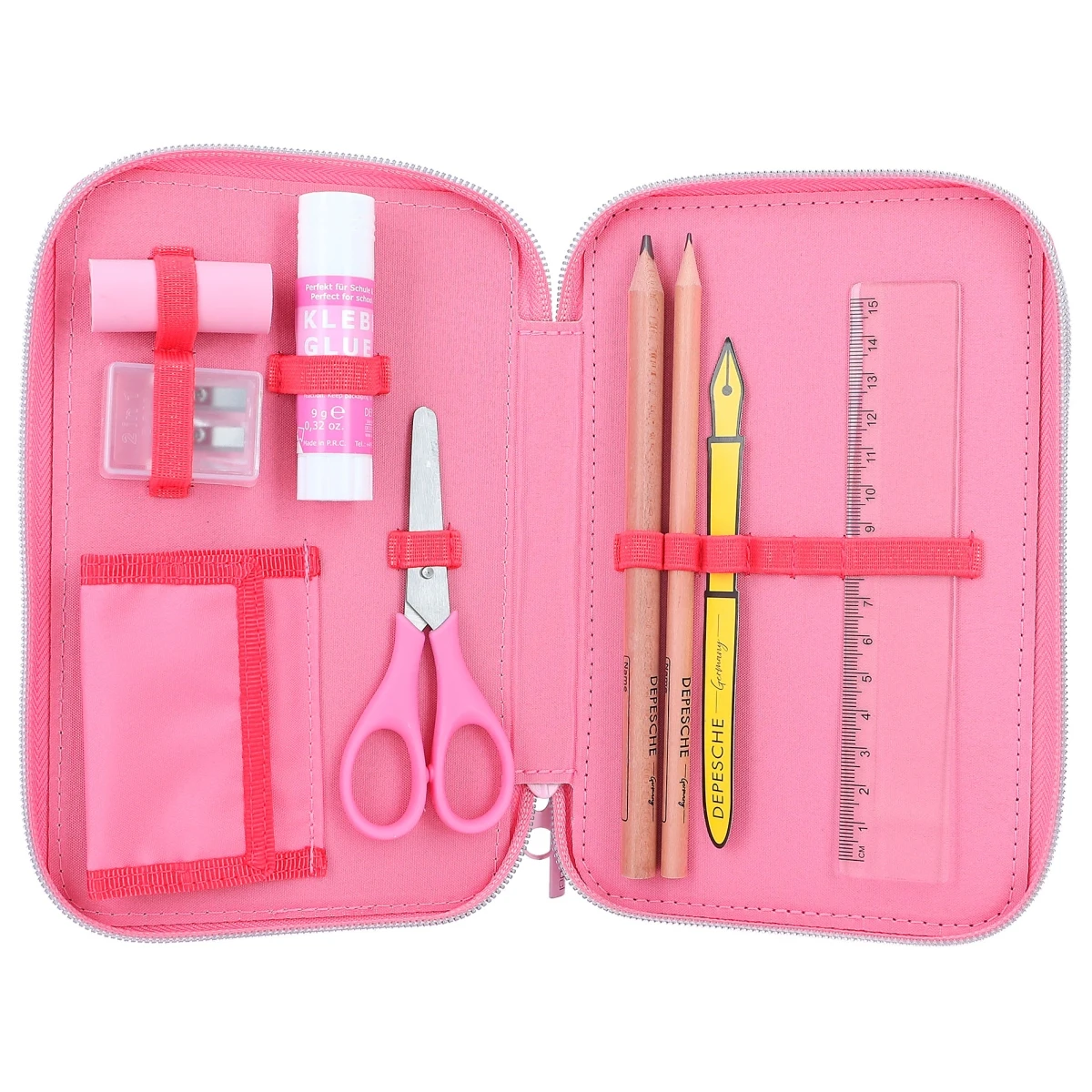 Depesche 12258 TOPModel 3-Fach Federtasche Mit PU Herz ONE LOVE Rot-rosa Herzen 5 Depesche 12258 TOPModel 3-Fach Federtasche Mit PU Herz ONE LOVE Rot-rosa Herzen – Bild 5