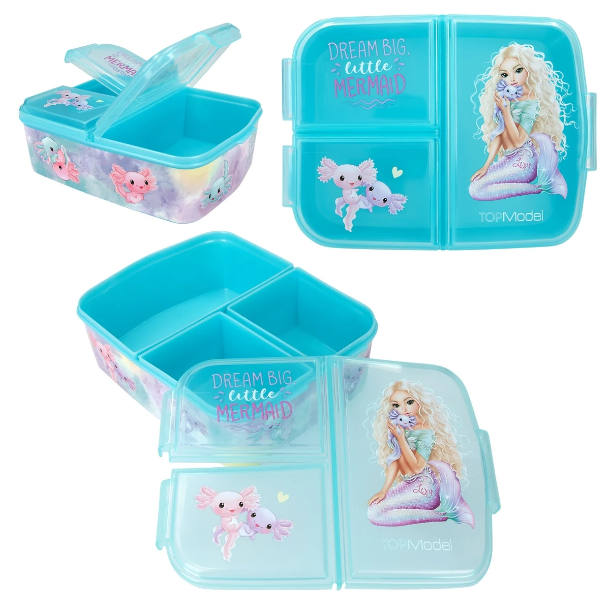 Depesche 12291 TOPModel Brotdose Lunchbox MERMAID Meerjungfrau & Axolotl Türkis 1 Depesche 12291 TOPModel Brotdose Lunchbox MERMAID Meerjungfrau & Axolotl Türkis