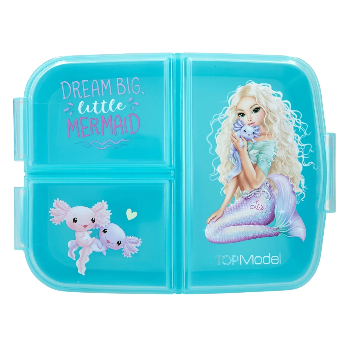 Depesche 12291 TOPModel Brotdose Lunchbox MERMAID Meerjungfrau & Axolotl Türkis 2 Depesche 12291 TOPModel Brotdose Lunchbox MERMAID Meerjungfrau & Axolotl Türkis – Bild 2