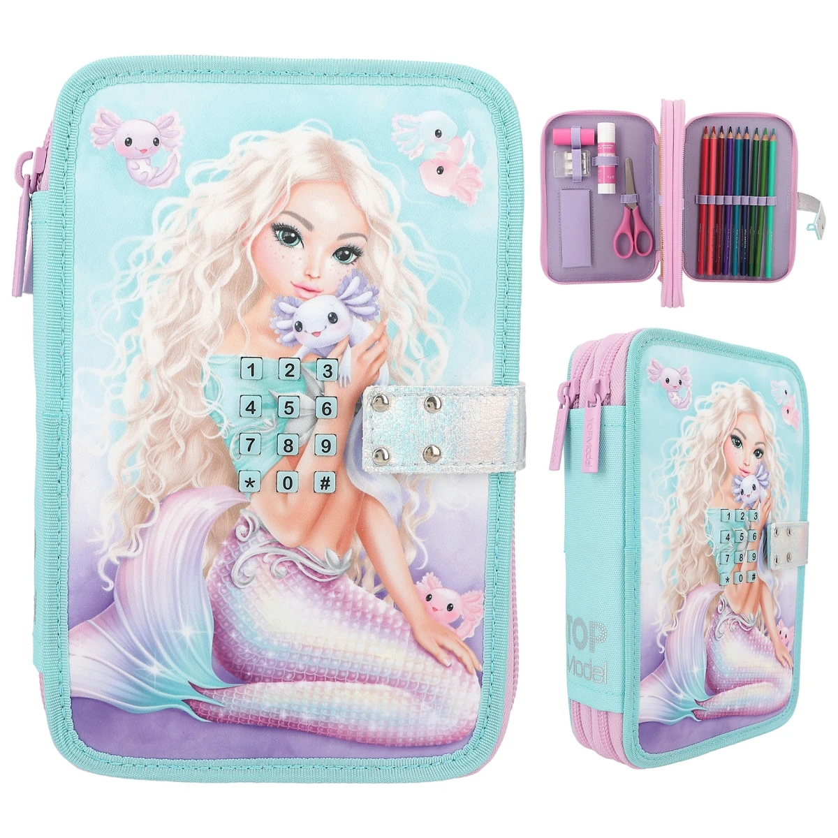 Depesche 12299 TOPModel Federtasche Mit Code MERMAID Meerjungfrau & Axolotl 1 Depesche 12299 TOPModel Federtasche Mit Code MERMAID Meerjungfrau & Axolotl