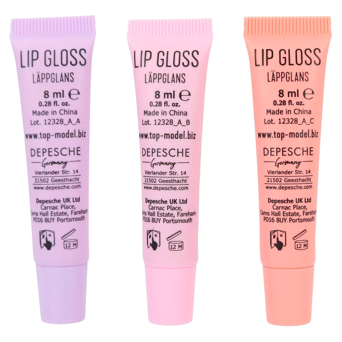 Depesche 12328 TOPModel Lipgloss Set BEAUTY And ME (flieder, Rosa, Pfirsich) 4 Depesche 12328 TOPModel Lipgloss Set BEAUTY And ME (flieder, Rosa, Pfirsich) – Bild 4