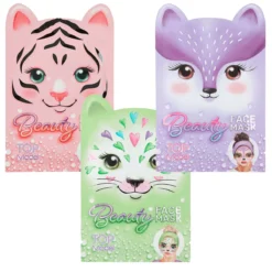 Depesche 12333 TOPModel 3er-Set Tuchmaske Tiere BEAUTY And ME Gesichtsmasken