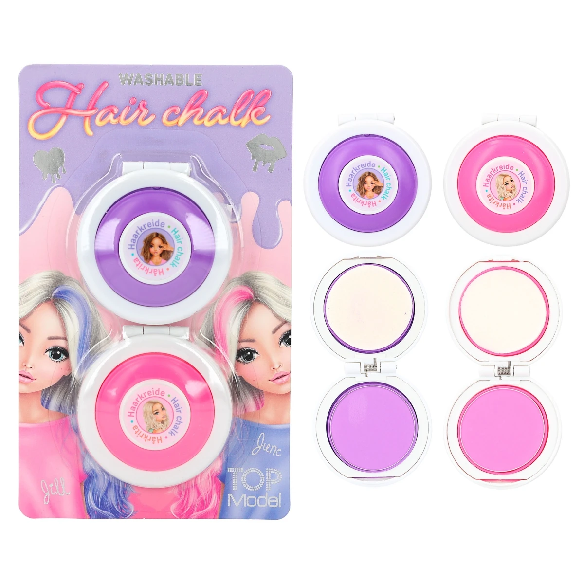 Depesche 12343 TOPModel Haarkreide Set BEAUTY And ME 2er Set - Lila & Pink 1 Depesche 12343 TOPModel Haarkreide Set BEAUTY And ME 2er Set - Lila & Pink