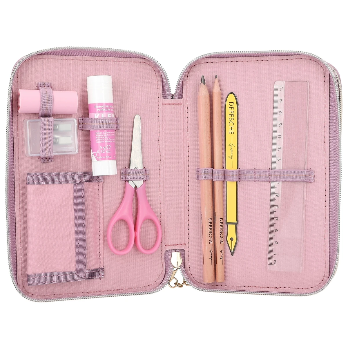 Depesche 12357 Pferd Miss Melody 3-Fach Federtasche FARM HOUSE Baumwolle Lila 6 Depesche 12357 Pferd Miss Melody 3-Fach Federtasche FARM HOUSE Baumwolle Lila – Bild 6