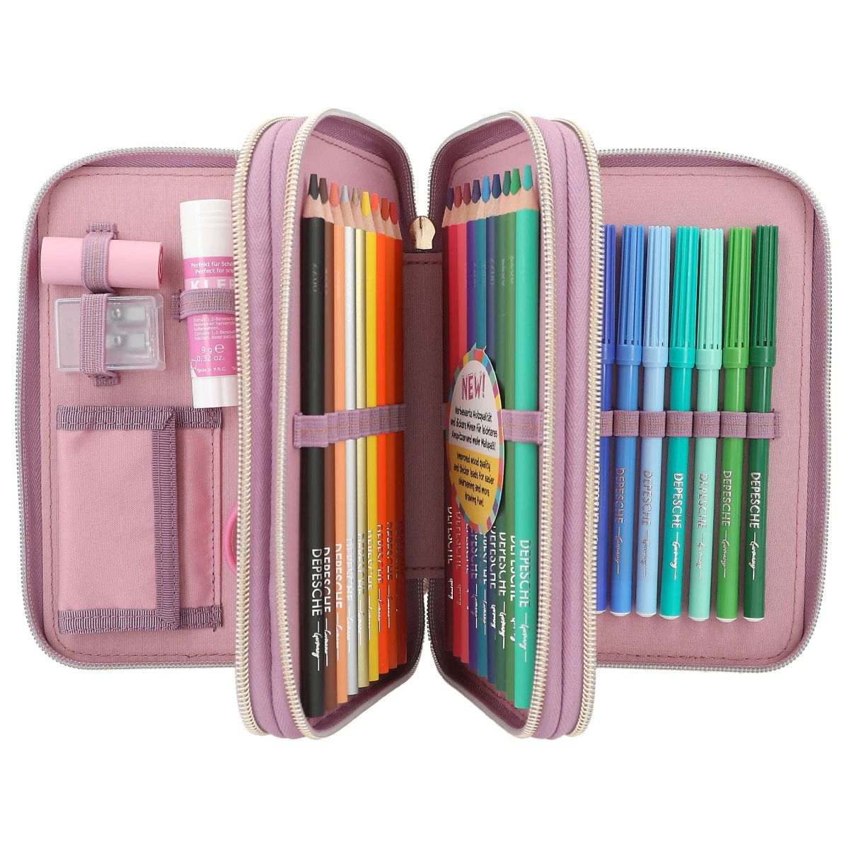 Depesche 12357 Pferd Miss Melody 3-Fach Federtasche FARM HOUSE Baumwolle Lila 9 Depesche 12357 Pferd Miss Melody 3-Fach Federtasche FARM HOUSE Baumwolle Lila – Bild 9