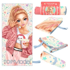 Depesche 12388 TOPModel Mikrofaser Handtuch CUTIE STAR Christy Sterne Popcorn