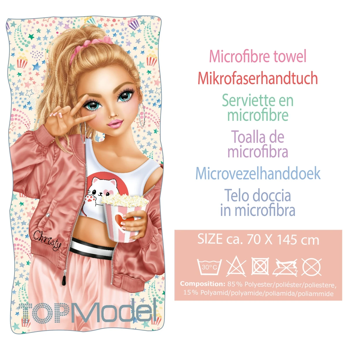 Depesche 12388 TOPModel Mikrofaser Handtuch CUTIE STAR Christy Sterne Popcorn 6 Depesche 12388 TOPModel Mikrofaser Handtuch CUTIE STAR Christy Sterne Popcorn – Bild 6