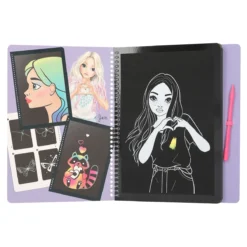 Depesche 12410 TOPModel Magic Scratch Book Kratzbilder Kreativ Jill & Chocolate -Nicii Plusch Geschaft 0012410 0012410 12410 3 image zoom