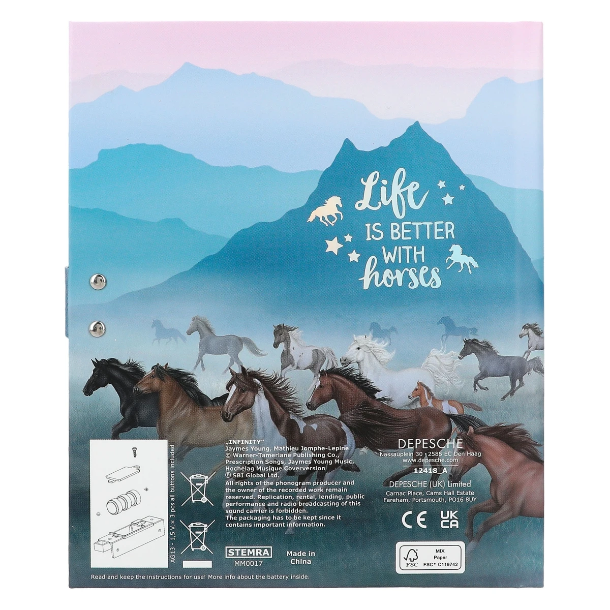 Depesche 12418 Pferd Miss Melody Tagebuch Mit Code Und Sound Weiß Mit Herde 6 Depesche 12418 Pferd Miss Melody Tagebuch Mit Code Und Sound Weiß Mit Herde – Bild 6