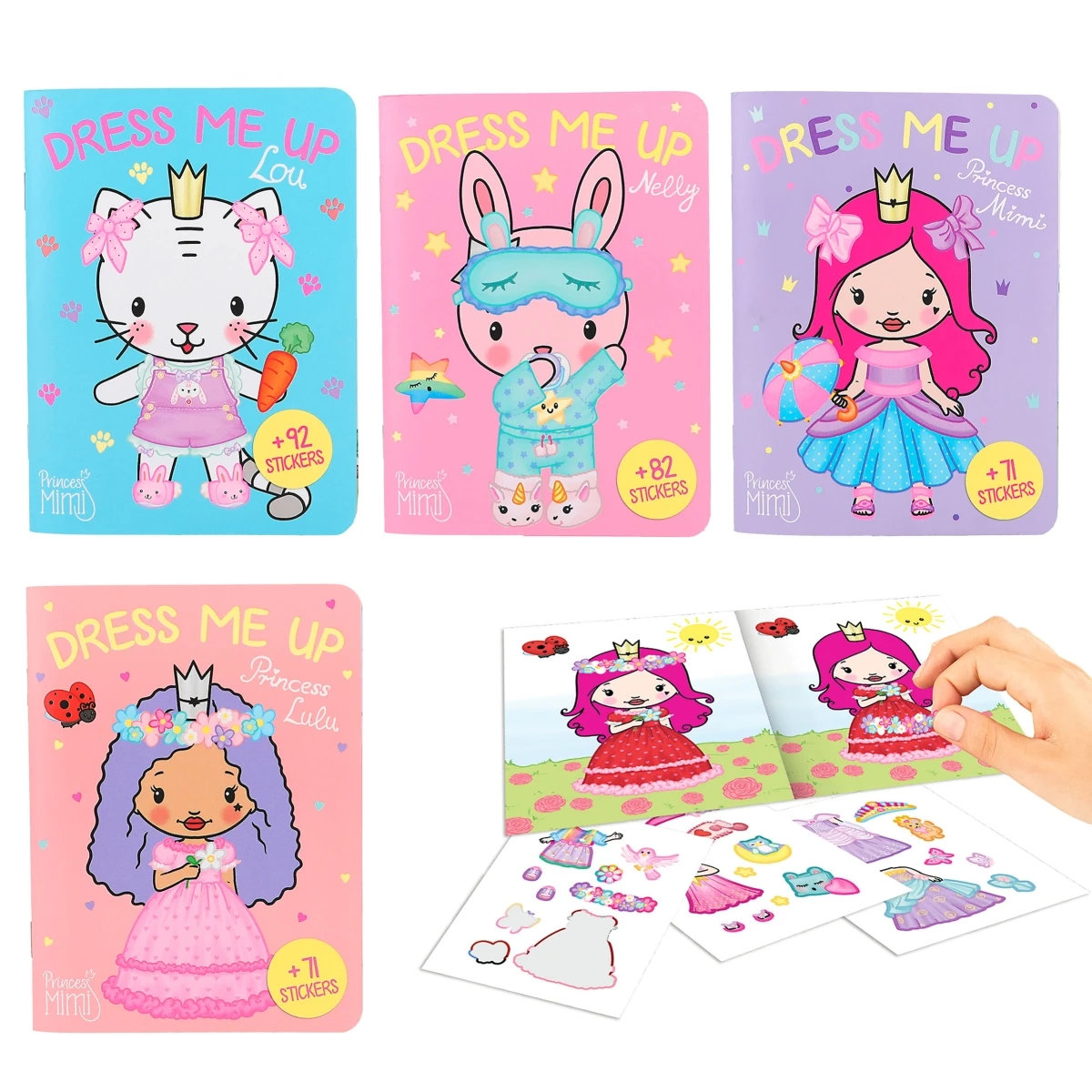 Depesche 12480 4er-SET Princess Prinzessin Mimi Dress Me Up Mini Mit Stickern 2 Depesche 12480 4er-SET Princess Prinzessin Mimi Dress Me Up Mini Mit Stickern – Bild 2