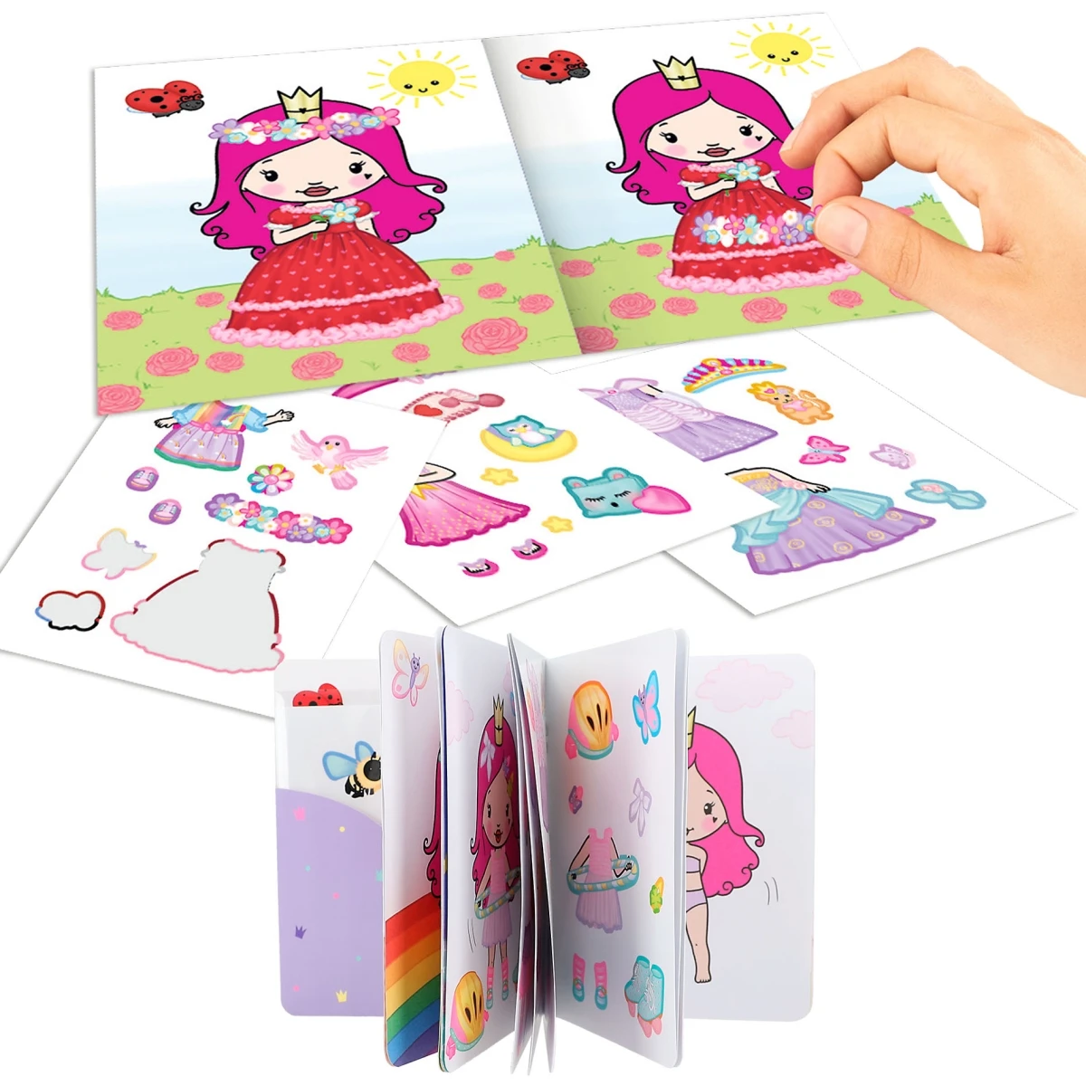 Depesche 12480 4er-SET Princess Prinzessin Mimi Dress Me Up Mini Mit Stickern 4 Depesche 12480 4er-SET Princess Prinzessin Mimi Dress Me Up Mini Mit Stickern – Bild 4