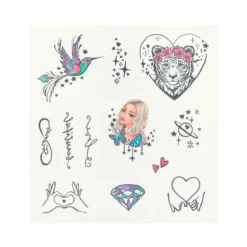 Depesche 12483 TOPModel Tattoos BEAUTY And ME Klebetattoos Einmaltatto (2 Bögen) -Nicii Plusch Geschaft 0012483 0012483 12483 3 image zoom