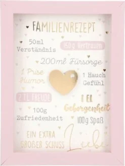 Depesche 11626_005 Komplimente Im Bilderrahmen Familienrezept Schuss Liebe
