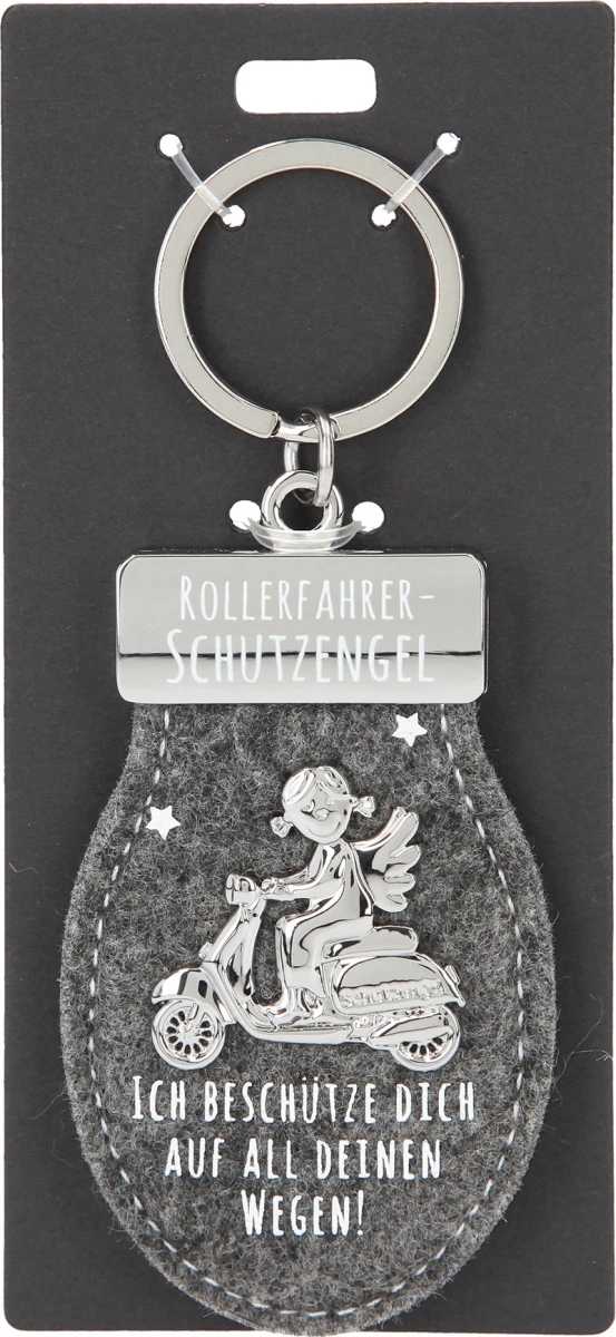 Depesche 11348 Schutzengel Schlüsselanhänger Aus Filz 015 Rollerfahrer Grau 1 Depesche 11348 Schutzengel Schlüsselanhänger Aus Filz 015 Rollerfahrer Grau