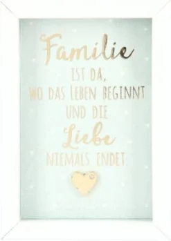 Depesche 11625_023 Komplimente Im Bilderrahmen Klein Familie Ist Da, Wo Leben...