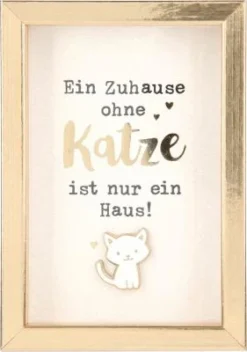 Depesche 11625_029 Komplimente Im Bilderrahmen Klein Ein Zuhause Ohne Katze...