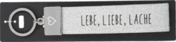Depesche 4298 Glücksfilz Schlüsselband Anhänger 038 Lebe, Liebe, Lache (Glitzer)