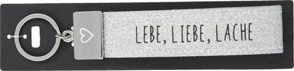 Depesche 4298 Glücksfilz Schlüsselband Anhänger 038 Lebe, Liebe, Lache (Glitzer) 1 Depesche 4298 Glücksfilz Schlüsselband Anhänger 038 Lebe, Liebe, Lache (Glitzer)