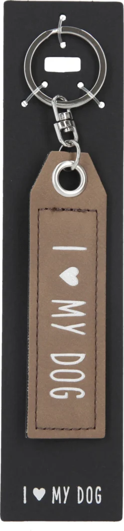 Depesche 11807 Schlüsselanhänger Vergiss Mich Nicht - 053 I (HEART) MY DOG