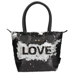 Depesche 10611 Trend LOVE Handtasche Streichpailletten Love & Peace Schwarz 5 Depesche 10611 Trend LOVE Handtasche Streichpailletten Love & Peace Schwarz -Nicii Plusch Geschaft 10611 1 4010070410667 a tash 1218 300dpi