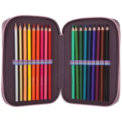 Depesche 11534 TOPModel 3-Fach Federtasche COLLEGE Modelprint Pflaume -Nicii Plusch Geschaft 11534 5