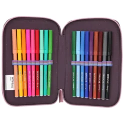 Depesche 11534 TOPModel 3-Fach Federtasche COLLEGE Modelprint Pflaume -Nicii Plusch Geschaft 11534 6