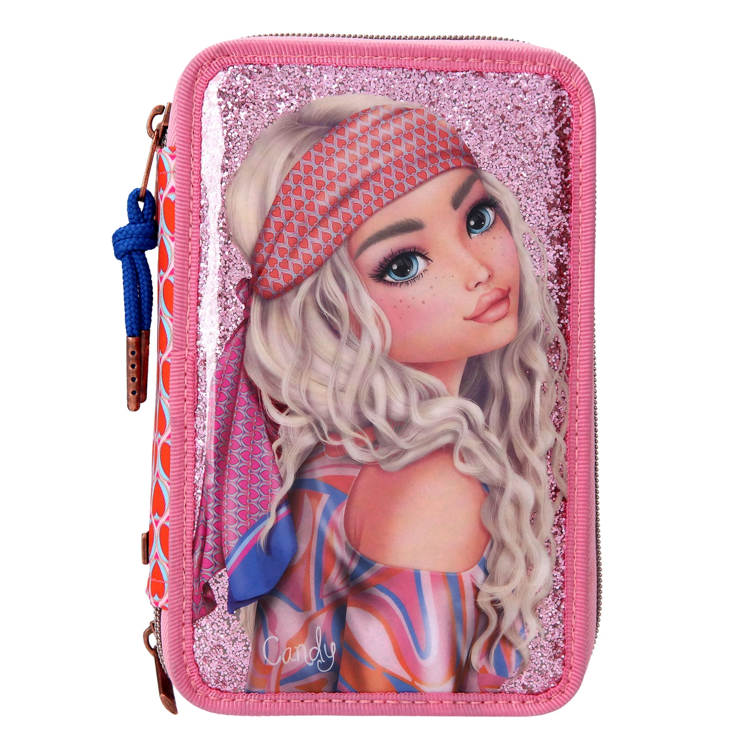 Depesche 11977 TOPModel 3-Fach Federtasche SEVENTIES Candy Pink Glitzernd Hippie 2 Depesche 11977 TOPModel 3-Fach Federtasche SEVENTIES Candy Pink Glitzernd Hippie – Bild 2